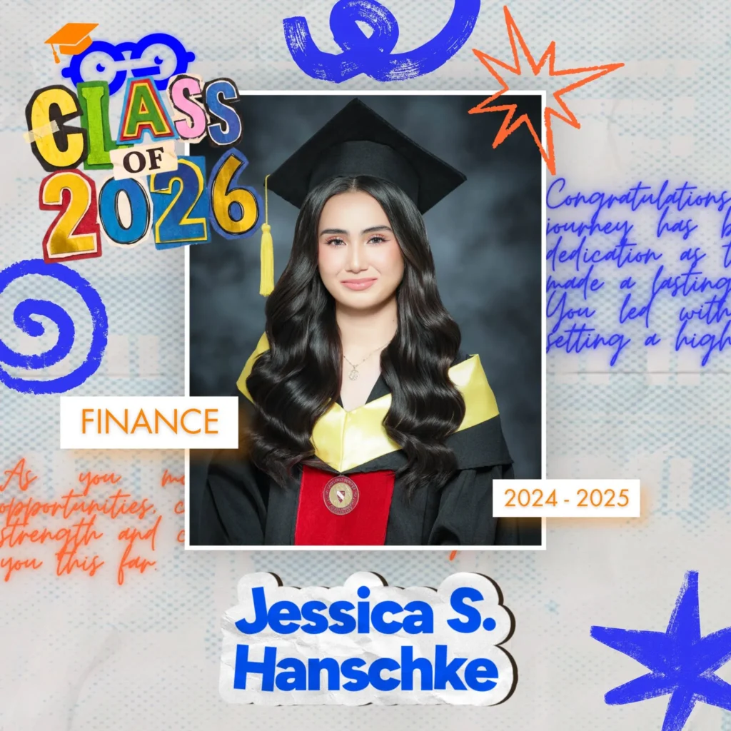 Jessica Hanschke graduation portrait, outgoing Code Geeks finance head