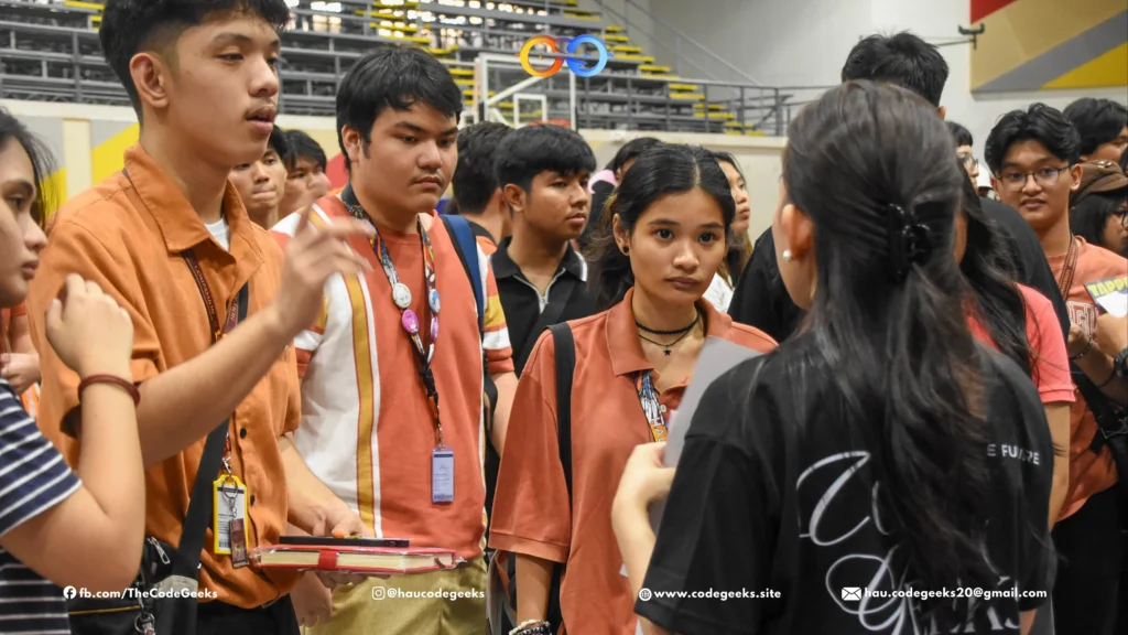 Code Geeks officers at Spellbound 2026 Freshmen Orientation booth